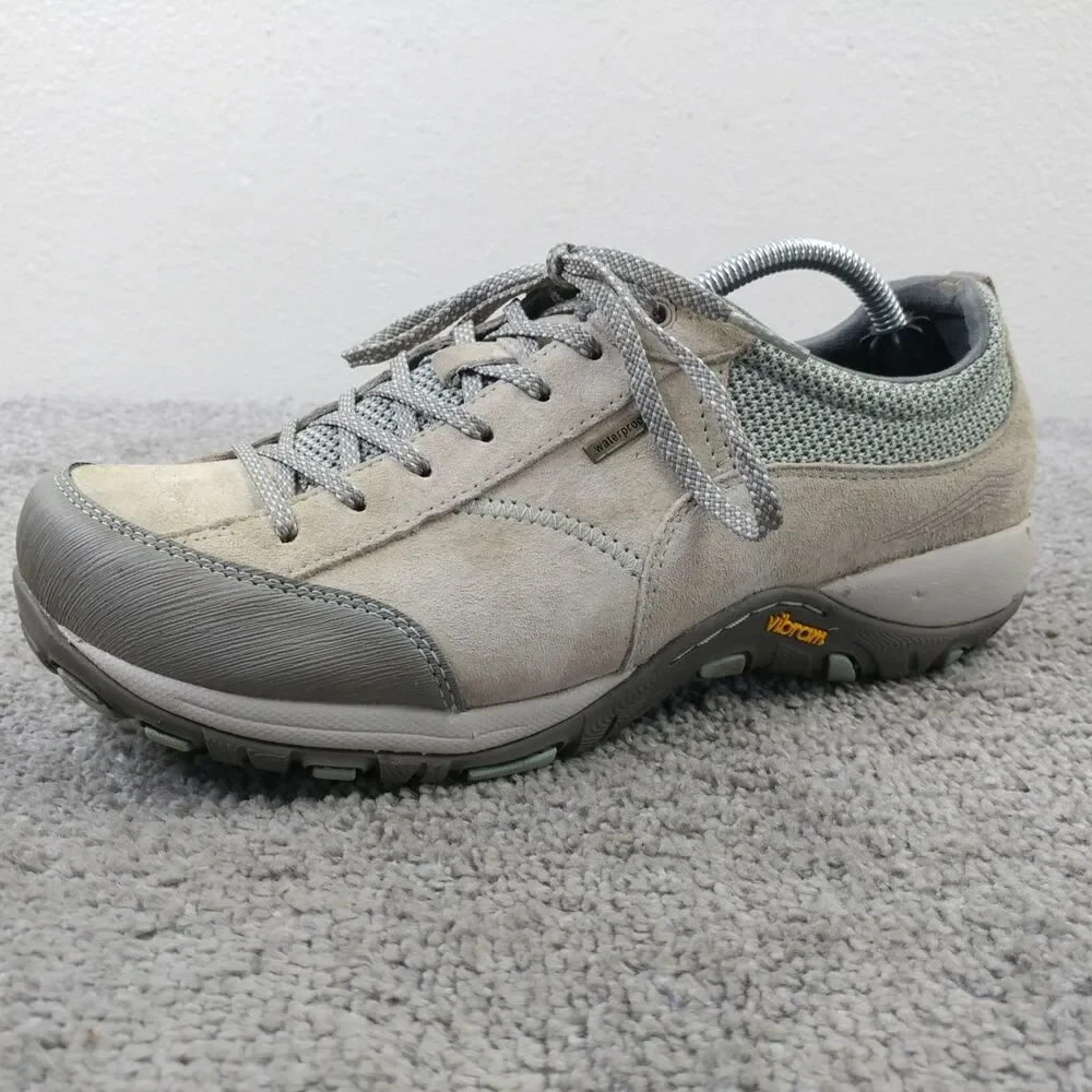 Dansko Paisley Womens 39 EU Hiking Shoes Suede Vibram Waterproof Tan Beige - Picture 4 of 12